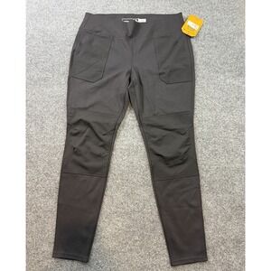 Carhartt Force Fitted Work Leggings Black Women L (12-14) Utility Stretch
